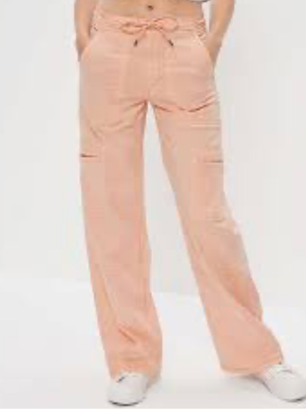 American Eagle Outfitters Cargo Pants Womens 000 Pink Baggy Wide Leg Stretch